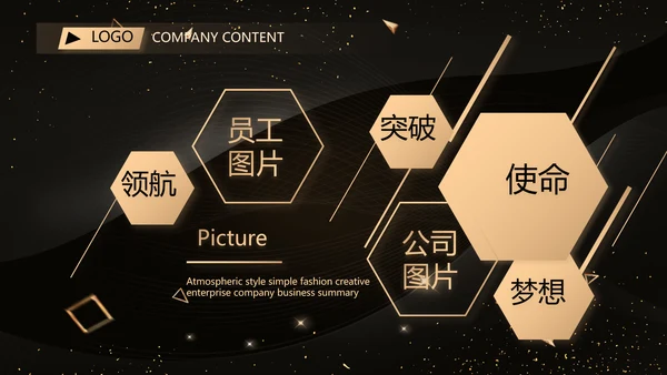 黑色科技感科技公司介绍商务PPT动态模板