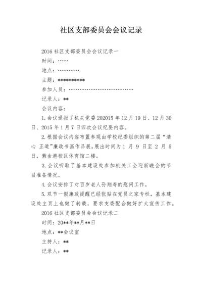 社区支部委员会会议记录.docx