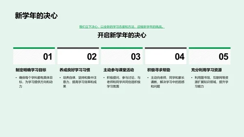 新学年学习计划PPT模板