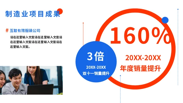 时尚前沿互联网行业红蓝通用PPT模板