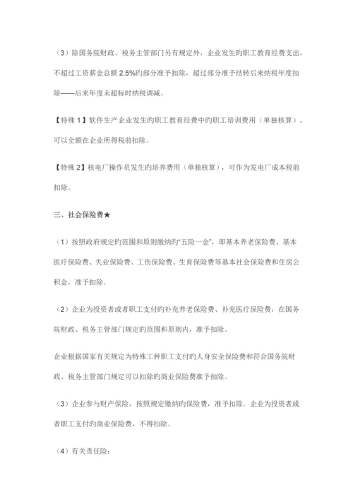 最全企业所得税汇算清缴扣除项目吐血总结.docx