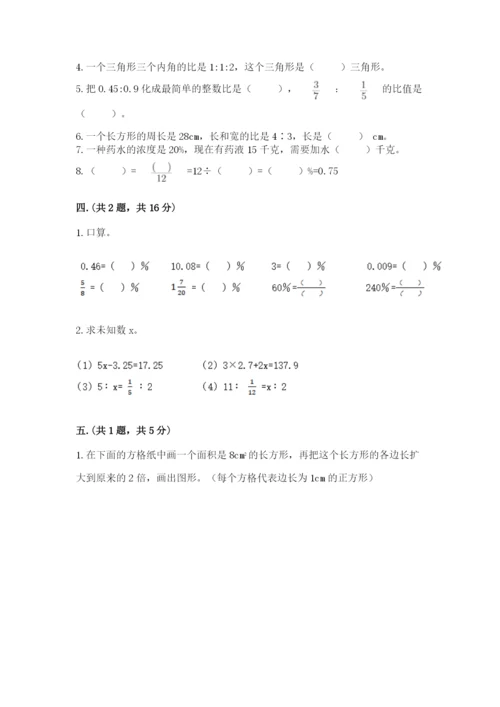 人教版数学六年级下册试题期末模拟检测卷【a卷】.docx