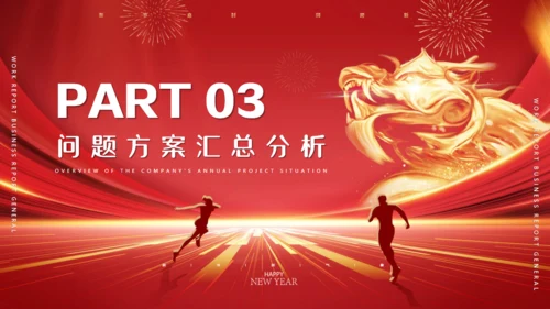 金龙出征再启征程新年工作计划通用PPT模板