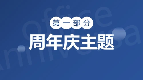 简约高级蓝色公司周年庆活动策划PPT模板