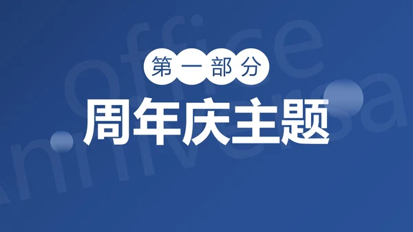 简约高级蓝色公司周年庆活动策划PPT模板