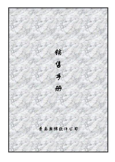 新版青岛奥博软件公司营销标准手册.docx