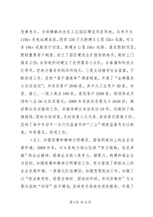 电力局工作总结及计划.docx