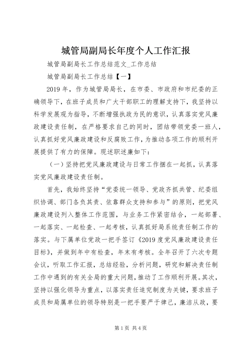 城管局副局长年度个人工作汇报.docx