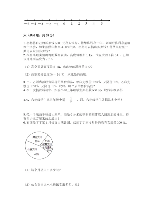 北京版数学小升初模拟试卷精品【夺分金卷】.docx