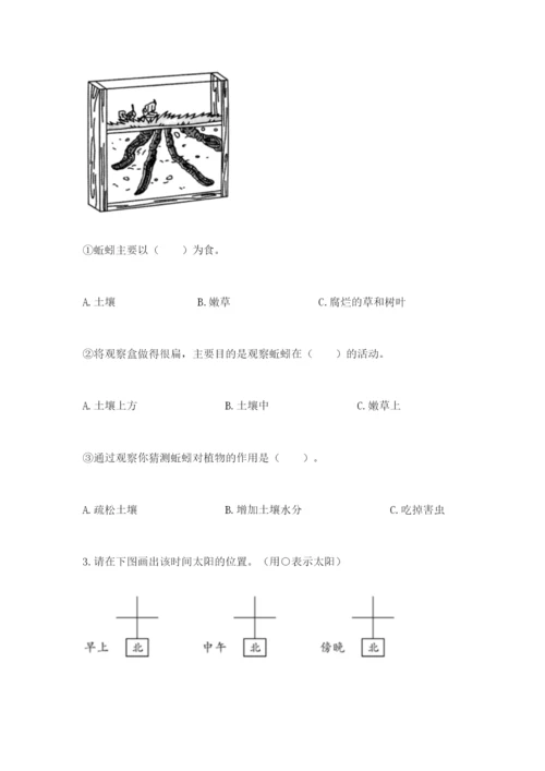 教科版小学二年级上册科学期末测试卷【黄金题型】.docx