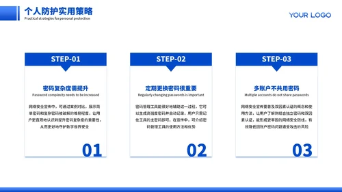蓝色商务网络安全宣传PPT模板