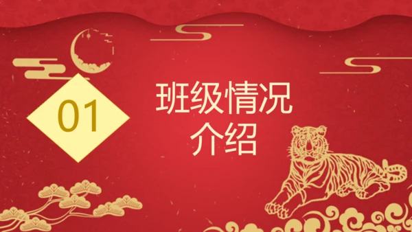 虎年贺岁元旦晚会班会通用PPT模板