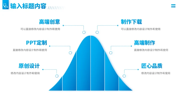 蓝色医疗医学高端总结PPT模板
