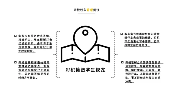 校车学校管理建议PPT模板