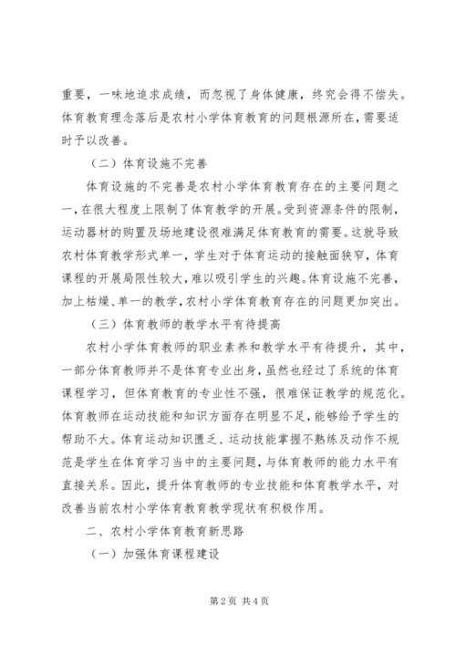 农村小学体育教育存在的问题及对策.docx
