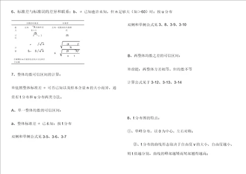 版医学统计学复习计划要点计划