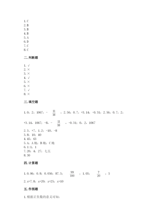 北师大版小学六年级下册数学期末综合素养测试卷含答案【最新】.docx