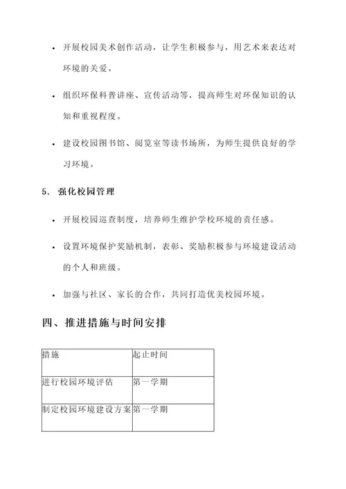 校园环境建设示范校方案