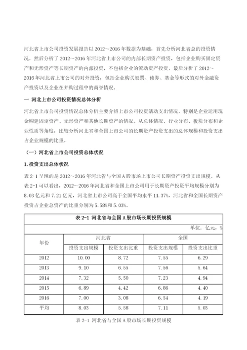 河北上市公司投资发展报告.docx