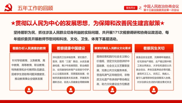 聚焦两会政协常委会工作报告PPT