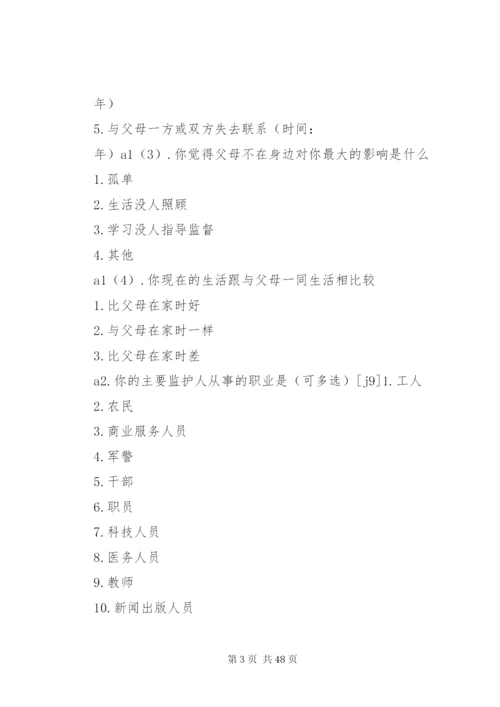 困境未成年人保护调查问卷.docx