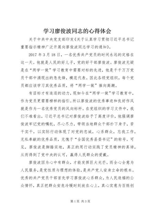 学习廖俊波同志的心得体会 (3).docx