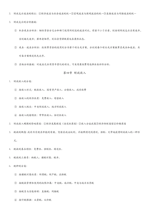 2023年自考00060财政学重点知识.docx