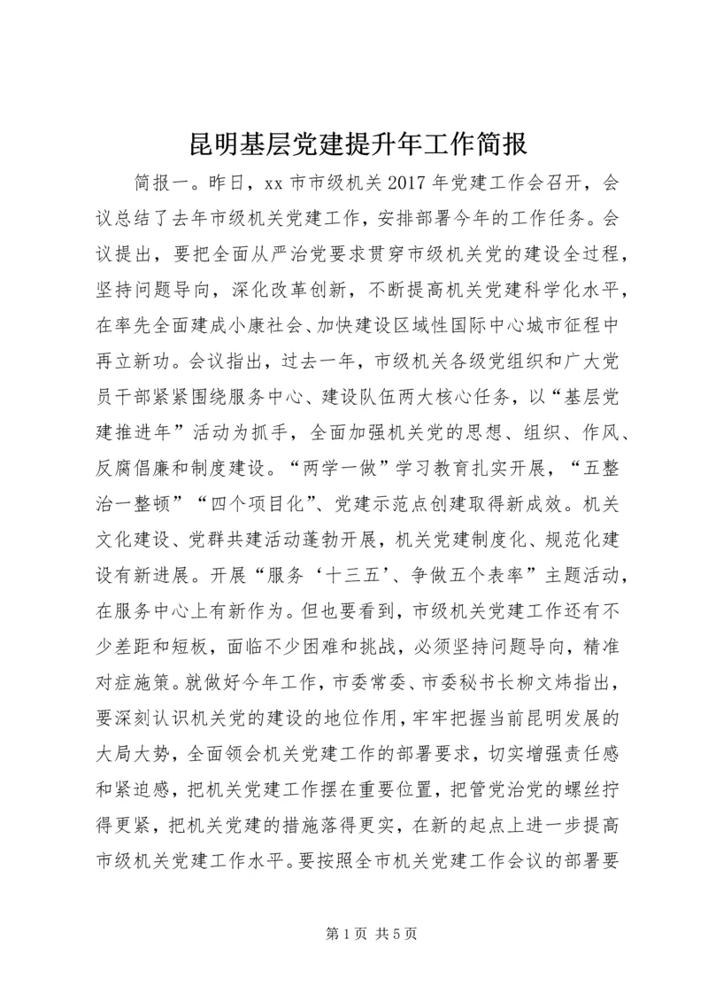 昆明基层党建提升年工作简报.docx