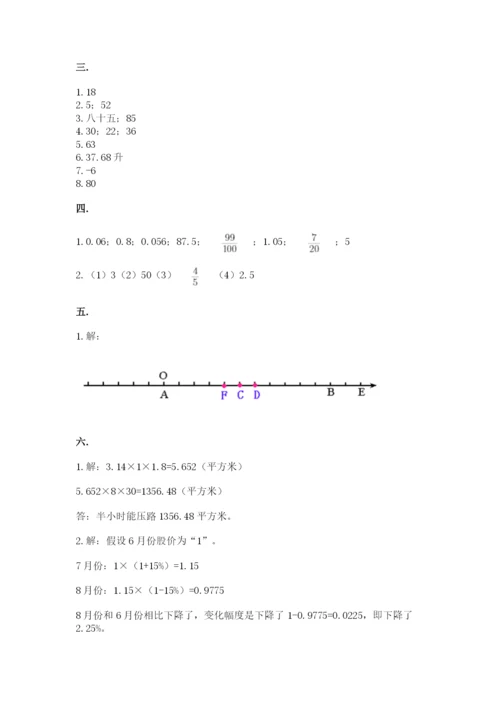 小升初数学综合模拟试卷（夺冠）.docx