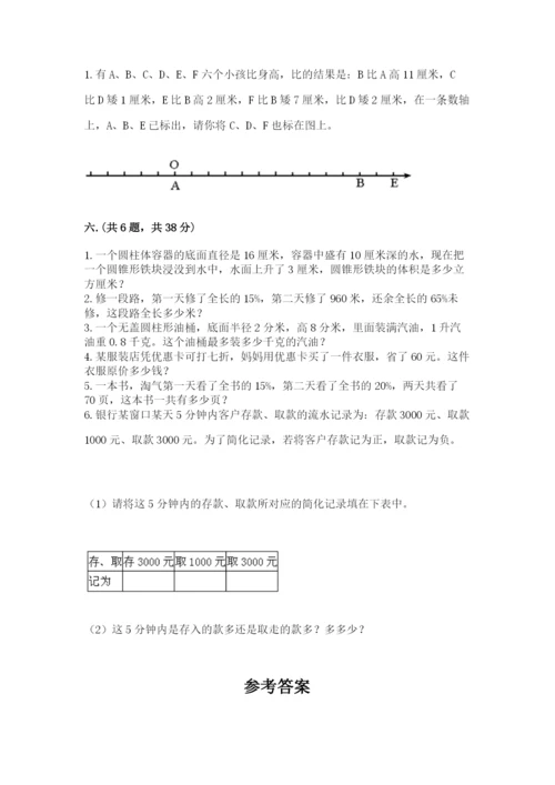 人教版六年级数学下学期期末测试题含答案（巩固）.docx