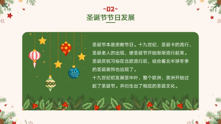 圣诞节节日介绍PPT