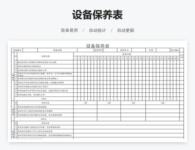 设备保养表