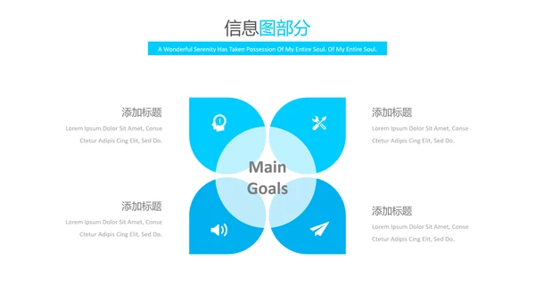 蓝色简洁创意版式公司简介商务PPT模板