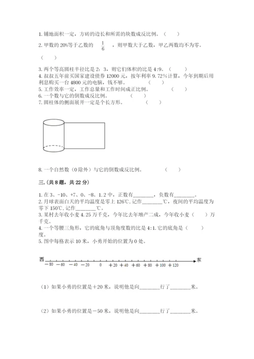 小升初数学考前检测试题精品（夺冠）.docx