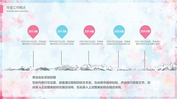 清新唯美文艺小花通用PPT模板