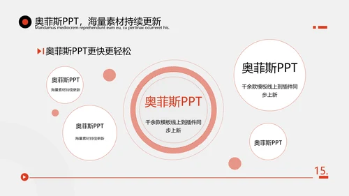 简约风格社团策划方案红色扁平风PPT模板