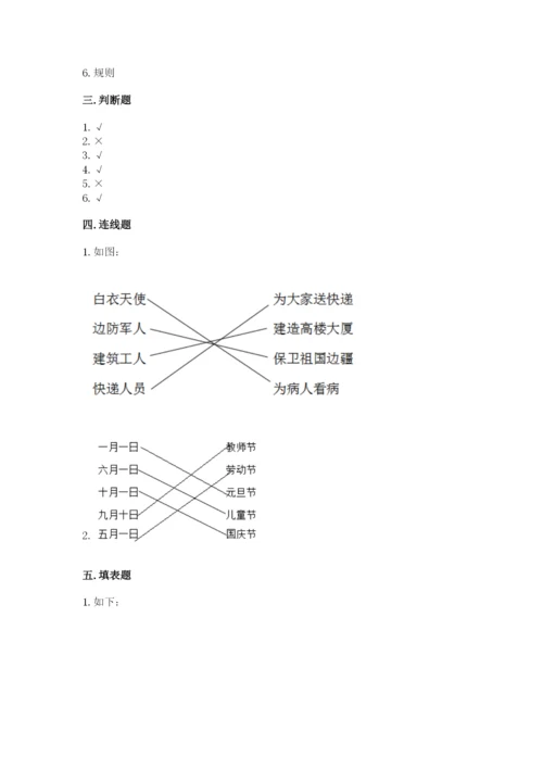 新部编版小学二年级上册道德与法治期末测试卷（含答案）word版.docx