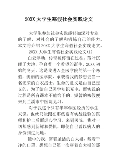 2019大学生寒假社会实践论文--精品范文.docx