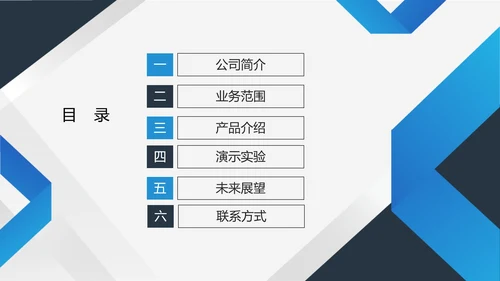 蓝色简约风电子公司宣传简介PPT模板
