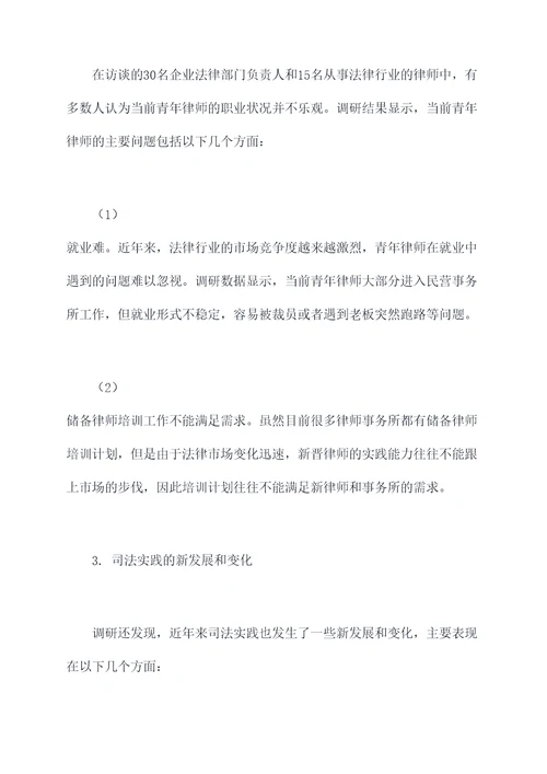 委托律师调查调研报告
