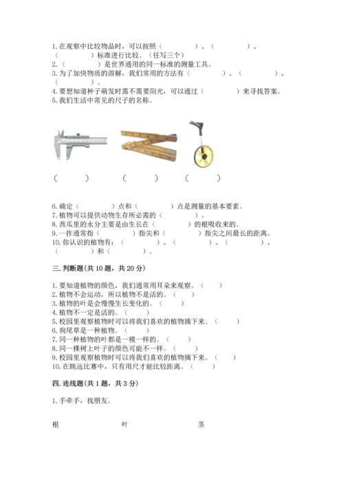 教科版小学一年级上册科学期末测试卷附完整答案【全优】.docx