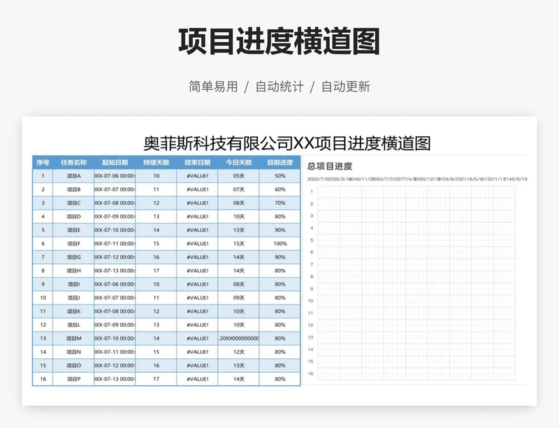 项目进度横道图