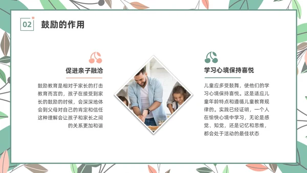 绿色小清新遇见美好赞出成长家长进课堂培训PPT
