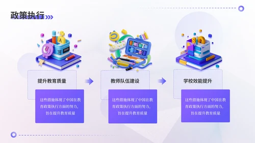 紫色3D风教育汇报PPT模板