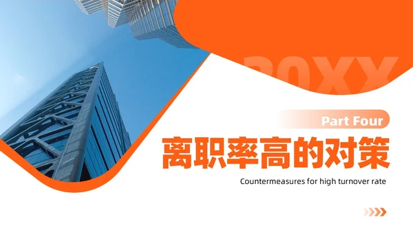 橙色扁平商务简约人力资源离职率规划管理公司培训PPT