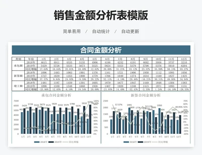 销售金额分析表模版