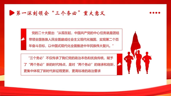 三个务必二十大精神党课PPT课件