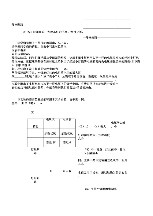 伏安法测电阻实验题