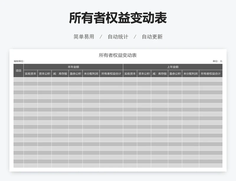 所有者权益变动表