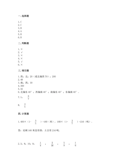 人教版六年级上册数学期中测试卷【考点梳理】.docx